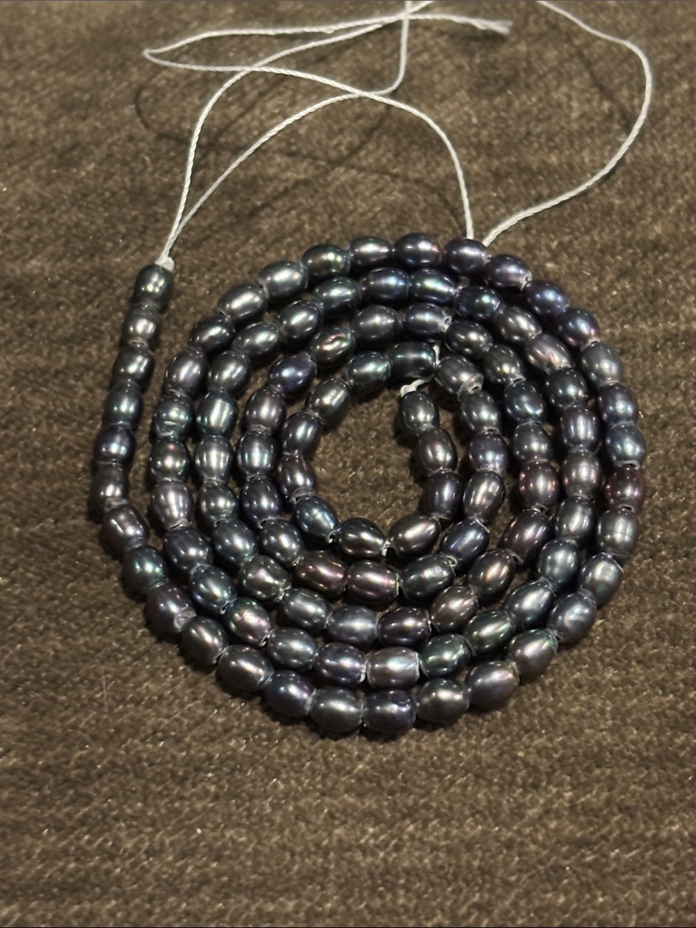 Crafting- Freshwater Baroque Pearl Strand  Peacock Black Iridescent 100 Count